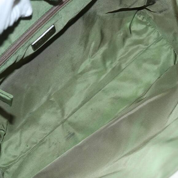 PRADA Hand Bag Nylon Khaki Silver - Picture 10 of 16